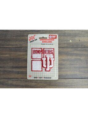 1990's Hoosiers Patch Indiana University NCAA Basketball Team Embroidered USA